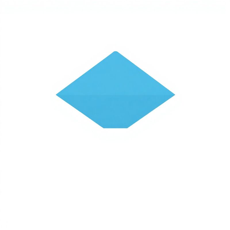 Minimalistische bevestigingsafbeelding met open envelop en azuur accent